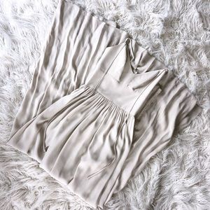 Nude Strappy Dress with Slit